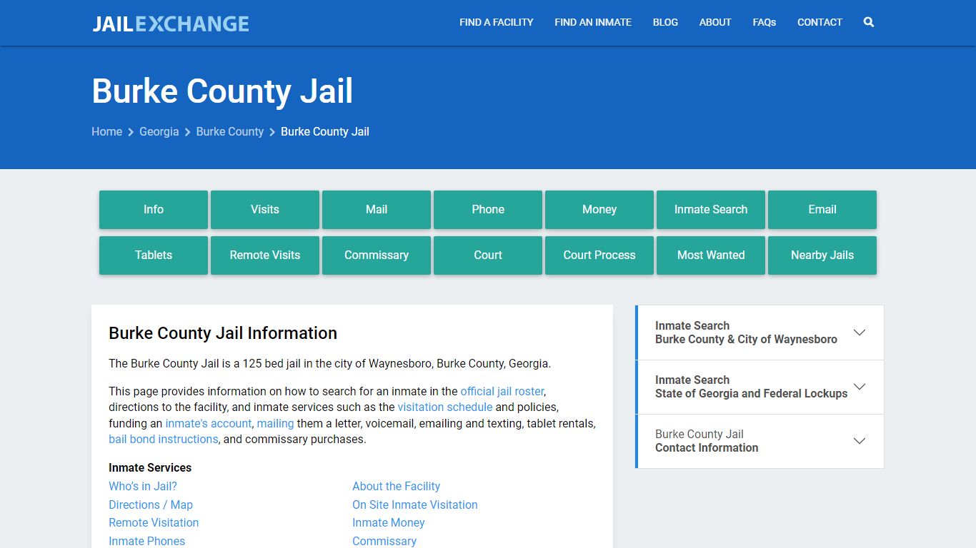 Burke County Jail, GA Inmate Search, Information